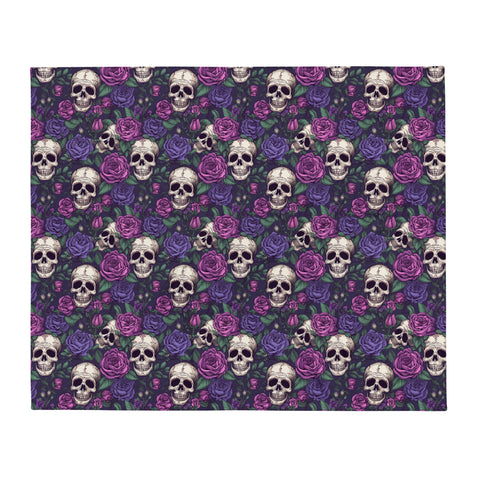 Purple Shades Skull Blanket