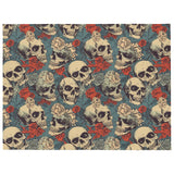 Roses and Skulls Throw Blanket