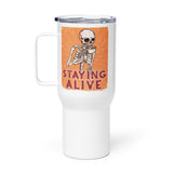 Staying Alive Skull Travel Mug