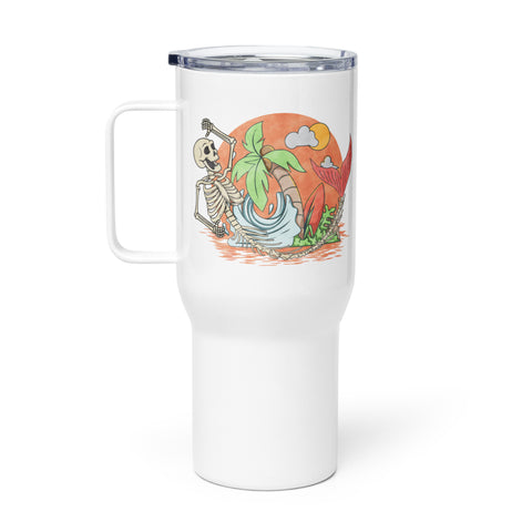 Mermaid Skeleton Travel Mug