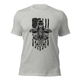Skull Biker USA Flag T-Shirt