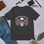  American Flag Skull Wings T-Shirt Style