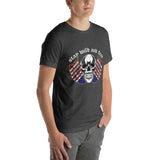  American Flag Skull Wings T-Shirt