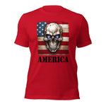  America Skull T-Shirt Red