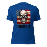  America Skull T-Shirt Blue