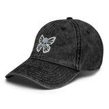 Butterfly Skull - Embroidered Vintage Cap