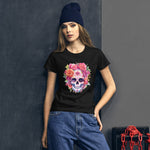 Calaveras Rose Skull Women's T-Shirt