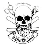 Barber Shop Skull Sticker