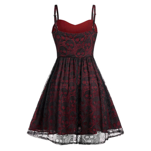 black and red skull dress New Lip Service Black & Red Skull Dress - Size XL