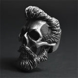 Bearded Skull Ring