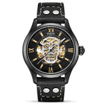 Leather Skeleton Watch