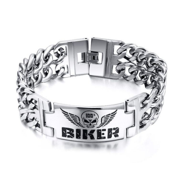 Harley-Davidson Men's Ribbed Studded Leather Cuff Bracelet Adjustable – Daytona Harley-Davidson