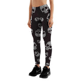 Skull Head Leggings Black