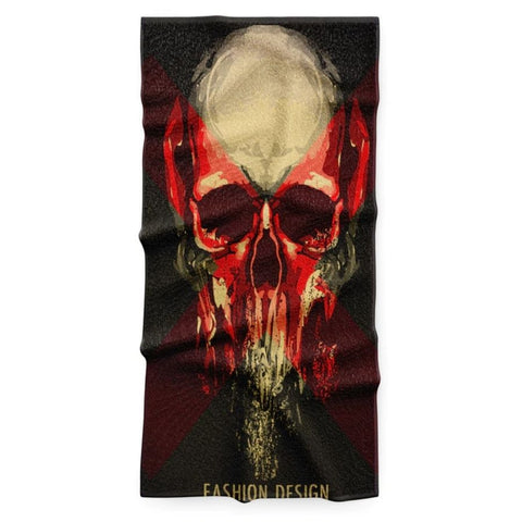 Skull Design Beach Towel