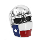 Texas Flag Skull Ring